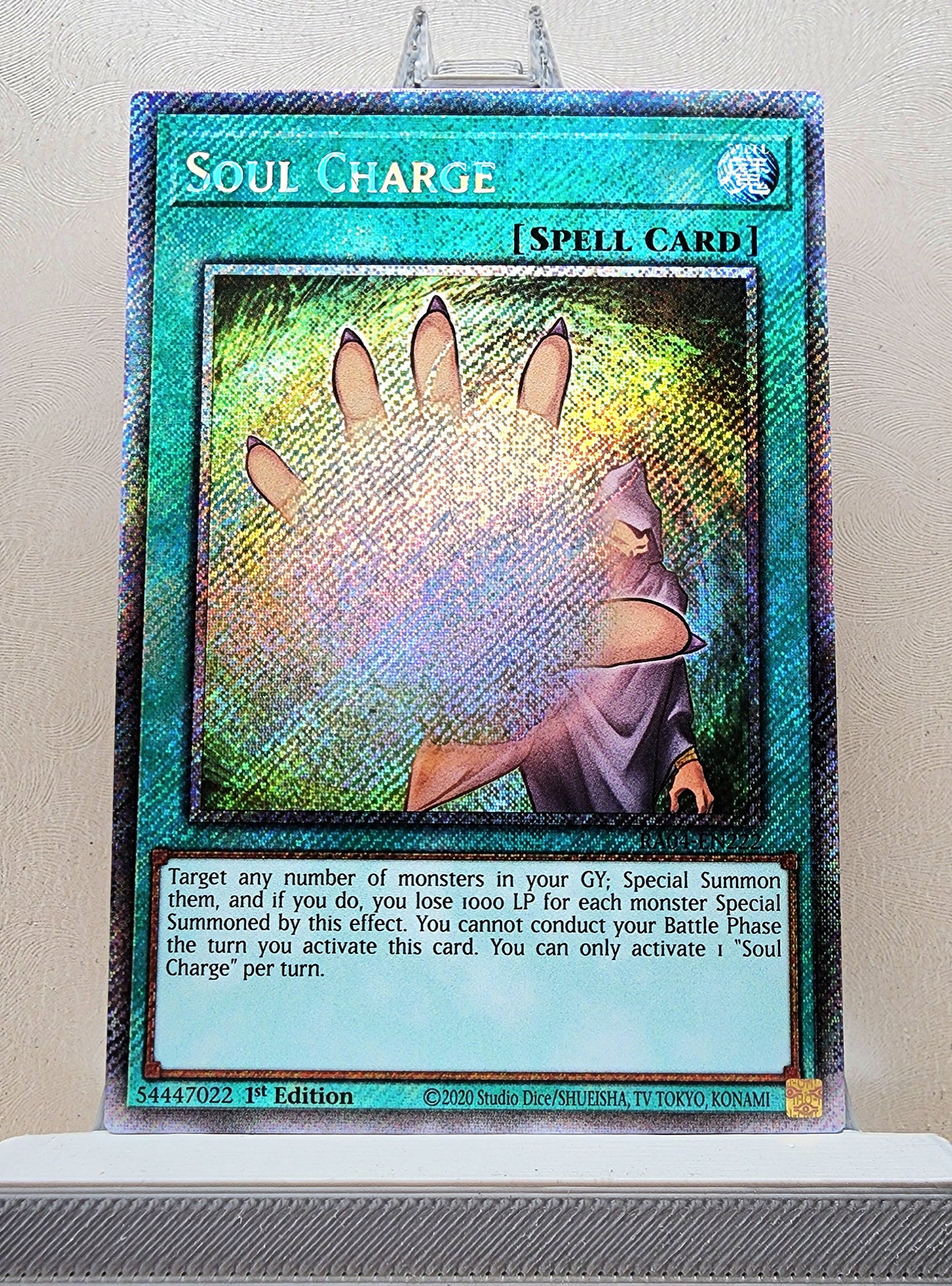 Yugioh! 1x Soul Charge (RA04 - Platinum Secret Rare) 1st Edition