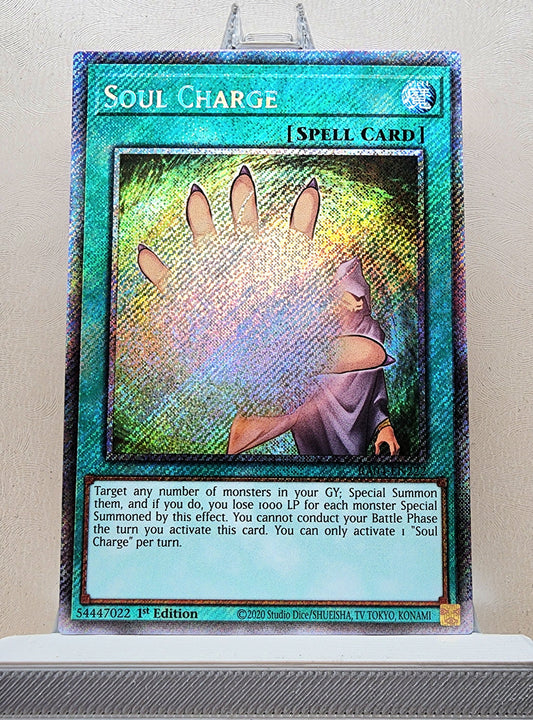 Yugioh! 1x Soul Charge (RA04 - Platinum Secret Rare) 1st Edition