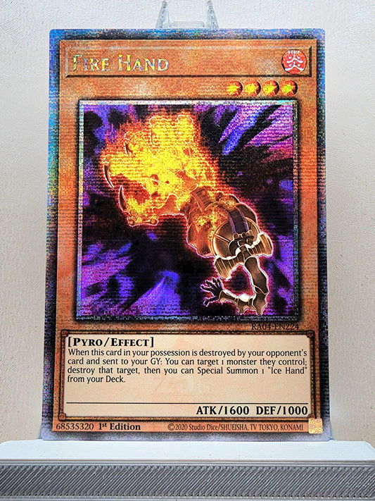 Yugioh! 1x Fire Hand (RA04 - Quarter Century Secret Rare) 1st Edition