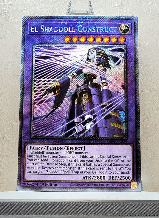 Yugioh! 1x El Shaddoll Construct Alt Art (RA04 - Platinum Secret Rare) 1st Edition