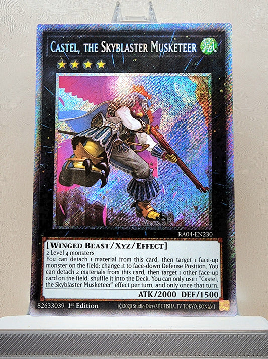 Yugioh! 1x Castel, the Skyblaster Musketeer (RA04 - Platinum Secret Rare) 1st Edition