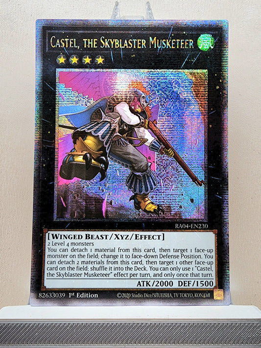 Yugioh! 1x Castel, the Skyblaster Musketeer (RA04 - Quarter Century Secret Rare) 1st Edition