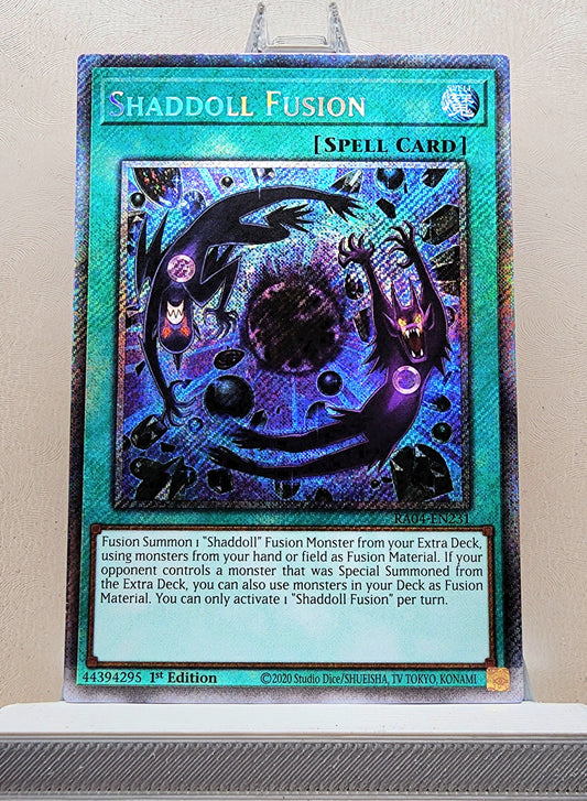 Yugioh! 1x Shaddoll Fusion (RA04 - Platinum Secret Rare) 1st Edition