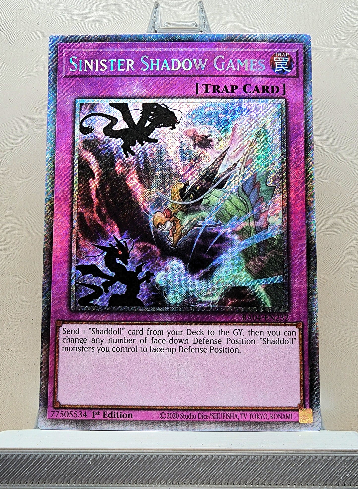 Yugioh! 1x Sinister Shadow Games (RA04 - Platinum Secret Rare) 1st Edition