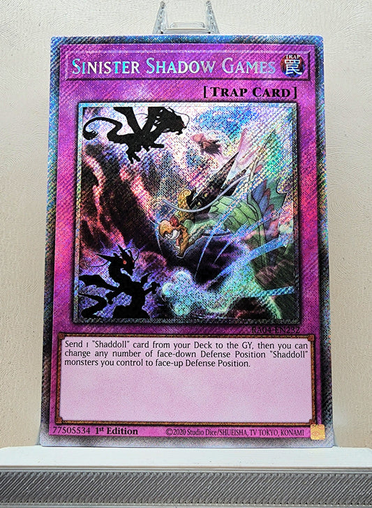 Yugioh! 1x Sinister Shadow Games (RA04 - Platinum Secret Rare) 1st Edition