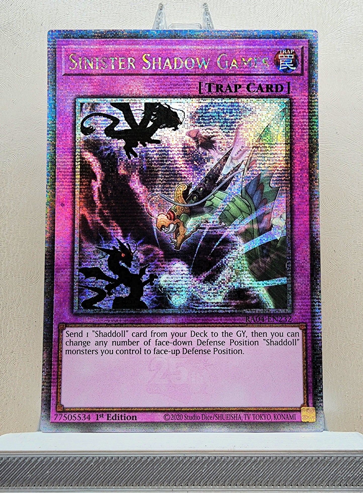 Yugioh! 1x Sinister Shadow Games (RA04 - Quarter Century Secret Rare) 1st Edition