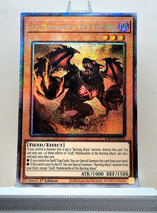 Yugioh! 1x Graff, Malebranche of the Burning Abyss (RA04 - Quarter Century Secret Rare) 1st Edition