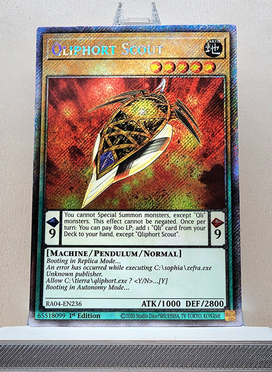 Yugioh! 1x Qliphort Scout (RA04 - Platinum Secret Rare) 1st Edition