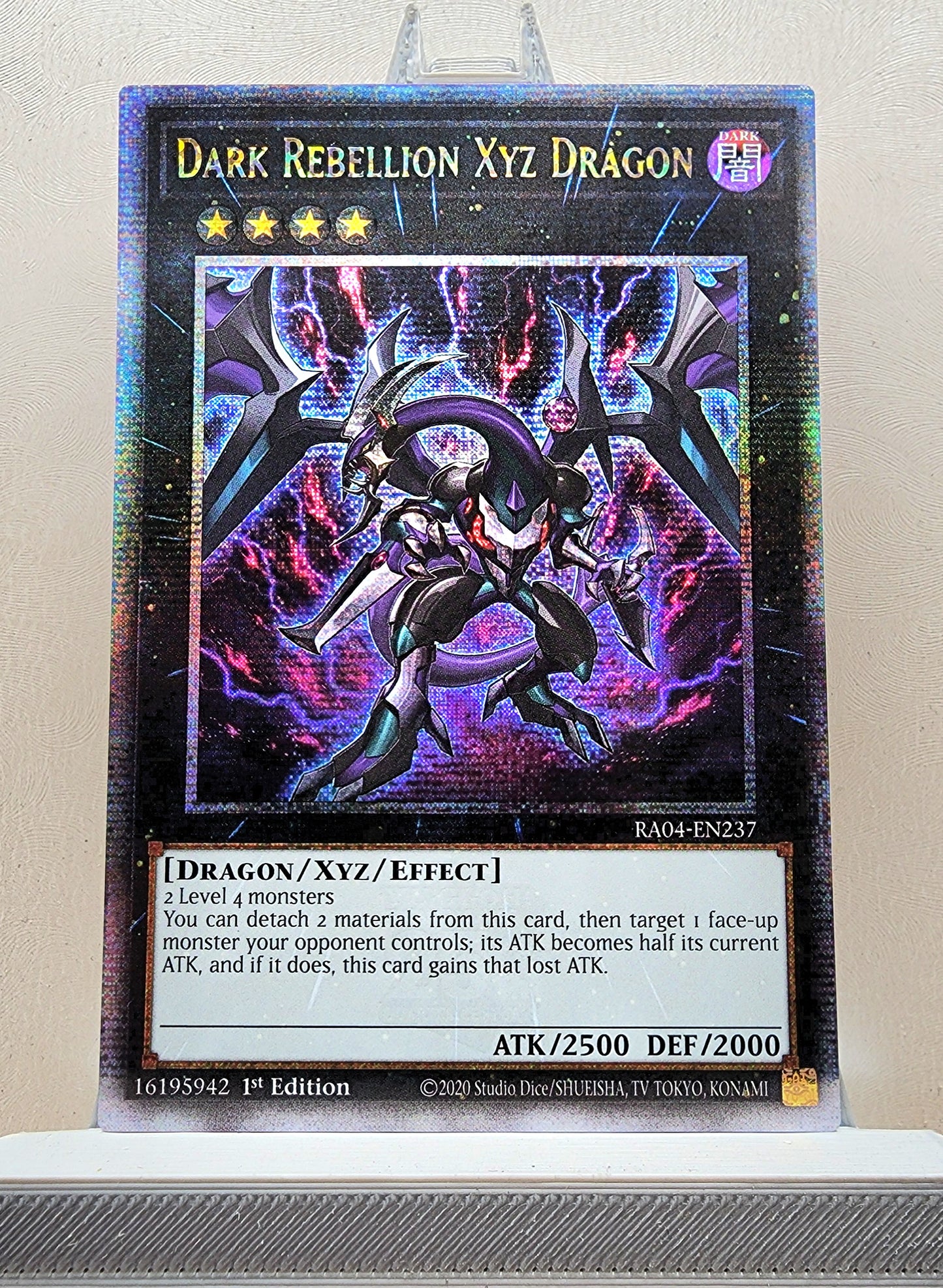 Yugioh! 1x Dark Rebellion Xyz Dragon (RA04 - Quarter Century Secret Rare) 1st Edition