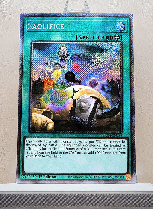 Yugioh! 1x Saqlifice (RA04 - Platinum Secret Rare) 1st Edition