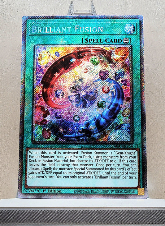 Yugioh! 1x Brilliant Fusion (RA04 - Platinum Secret Rare) 1st Edition