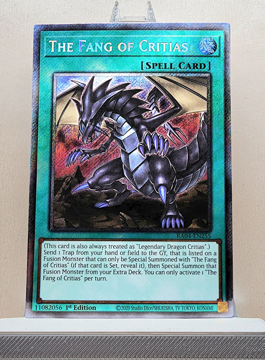 Yugioh! 1x The Fang of Critias (RA04 - Platinum Secret Rare) 1st Edition