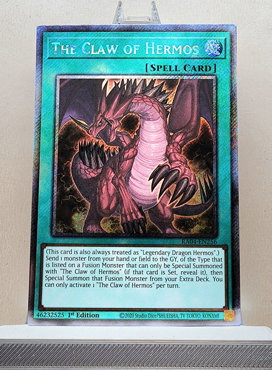 Yugioh! 1x The Claw of Hermos (RA04 - Platinum Secret Rare) 1st Edition