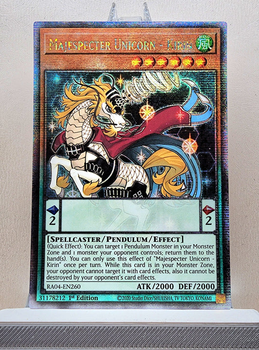 Yugioh! 1x Majespecter Unicorn - Kirin (RA04 - Quarter Century Secret Rare) 1st Edition