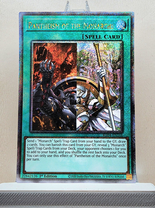 Yugioh! 1x Pantheism of the Monarchs (RA04 - Quarter Century Secret Rare) 1st Edition