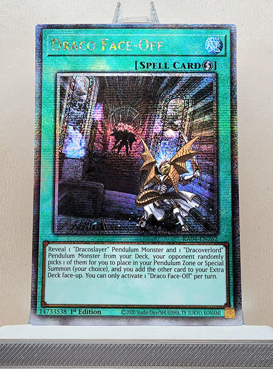 Yugioh! 1x Draco Face-Off (RA04 - Quarter Century Secret Rare) 1st Edition