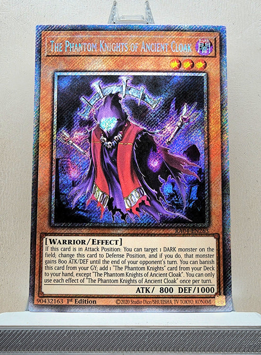 Yugioh! 1x The Phantom Knights of Ancient Cloak (RA04 - Platinum Secret Rare) 1st Edition