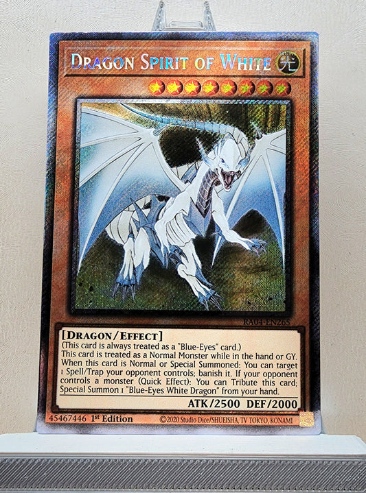 Yugioh! 1x Dragon Spirit of White (RA04 - Platinum Secret Rare) 1st Edition