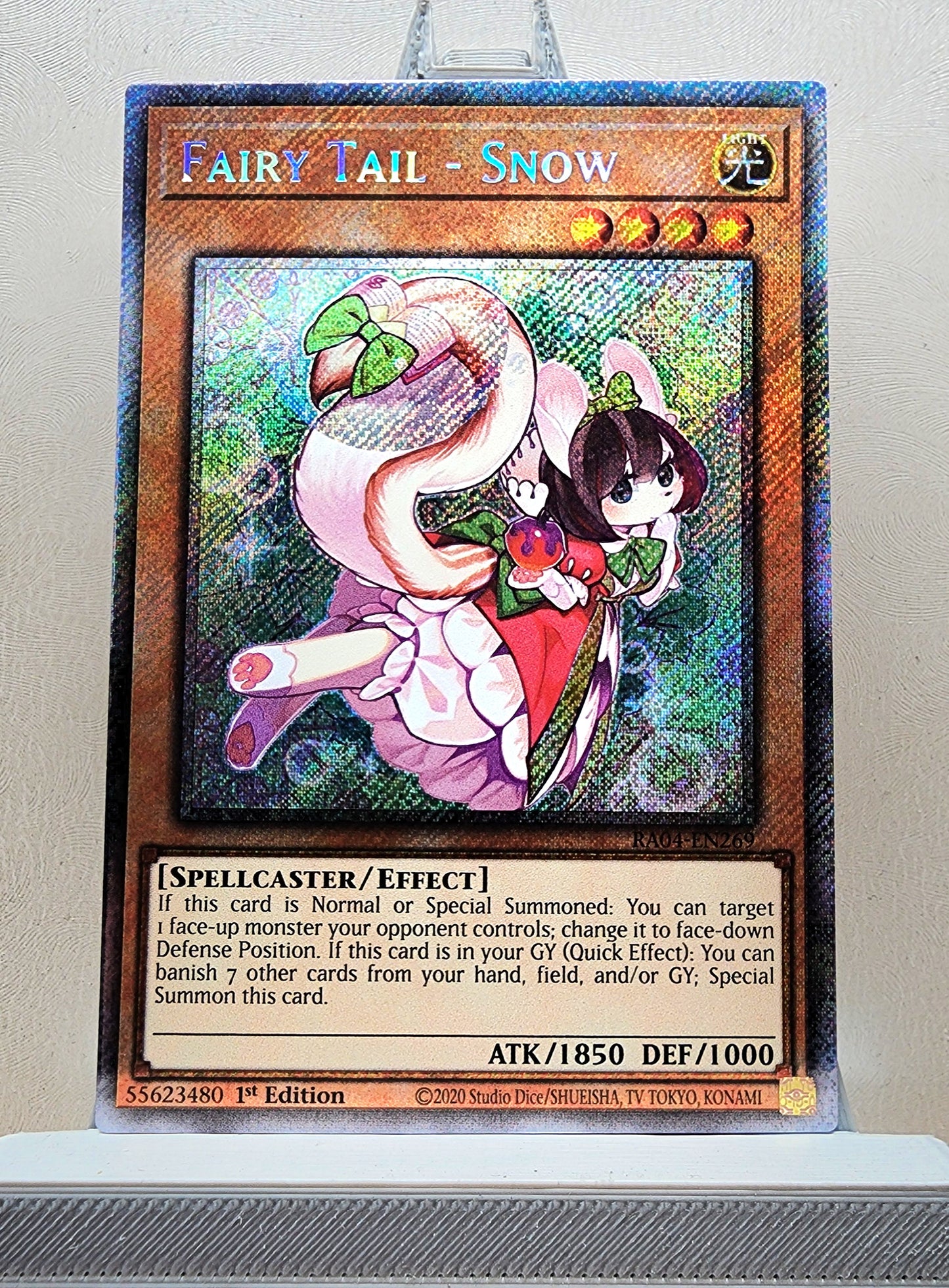 Yugioh! 1x Fairy Tail - Snow (RA04 - Platinum Secret Rare) 1st Edition