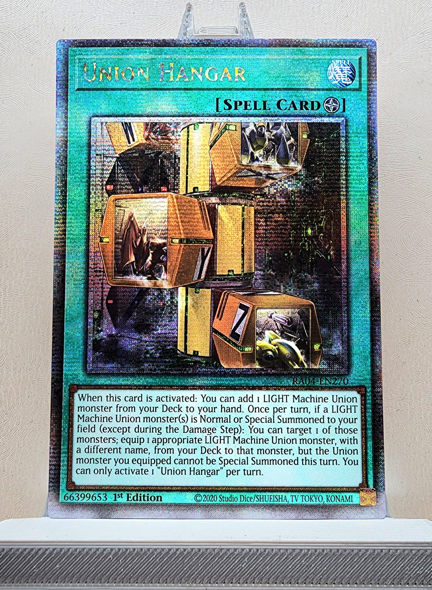 Yugioh! 1x Union Hangar (RA04 - Quarter Century Secret Rare) 1st Edition
