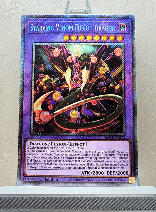 Yugioh! 1x Starving Venom Fusion Dragon (RA04 - Platinum Secret Rare) 1st Edition