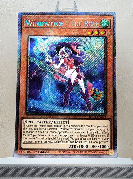Yugioh! 1x Windwitch - Ice Bell (RA04 - Platinum Secret Rare) 1st Edition