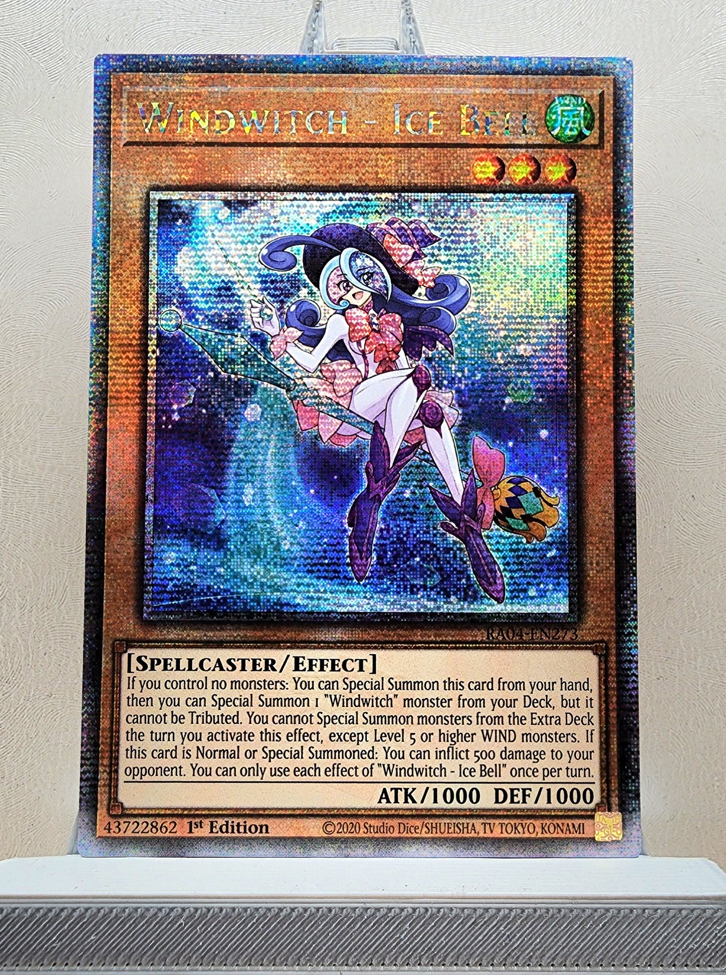 Yugioh! 1x Windwitch - Ice Bell (RA04 - Quarter Century Secret Rare) 1st Edition