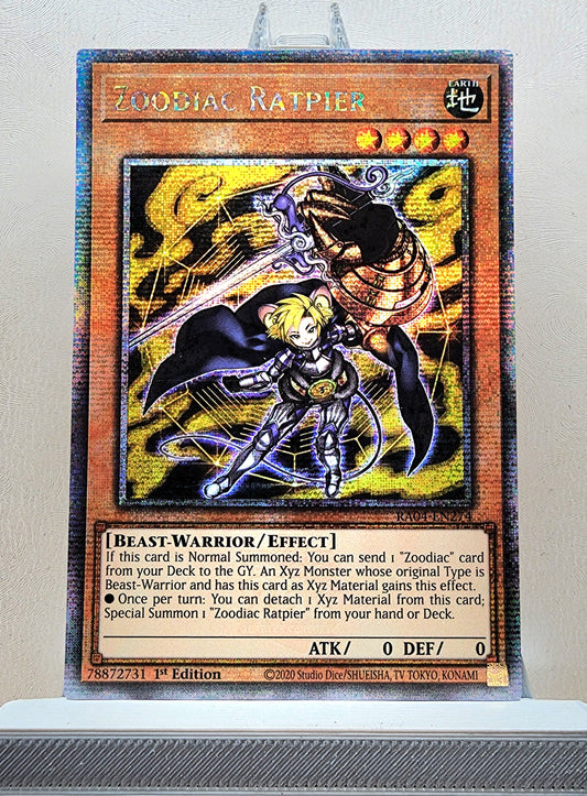 Yugioh! 1x Zoodiac Ratpier (RA04 - Quarter Century Secret Rare) 1st Edition
