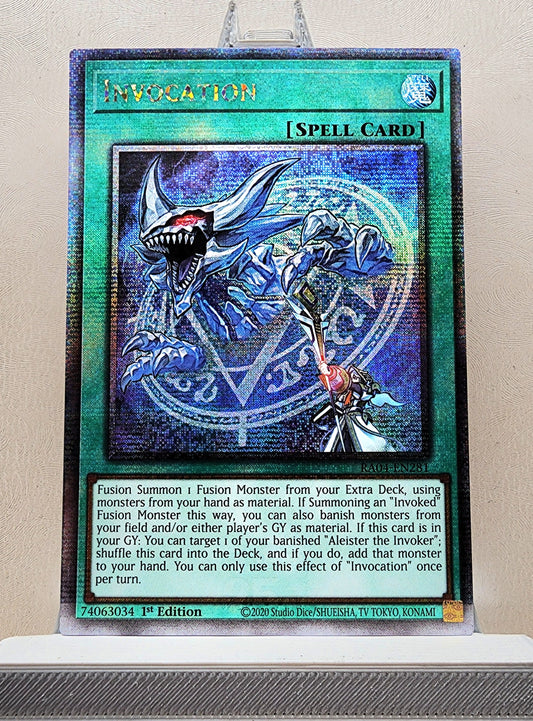Yugioh! 1x Invocation (RA04 - Quarter Century Secret Rare) 1st Edition