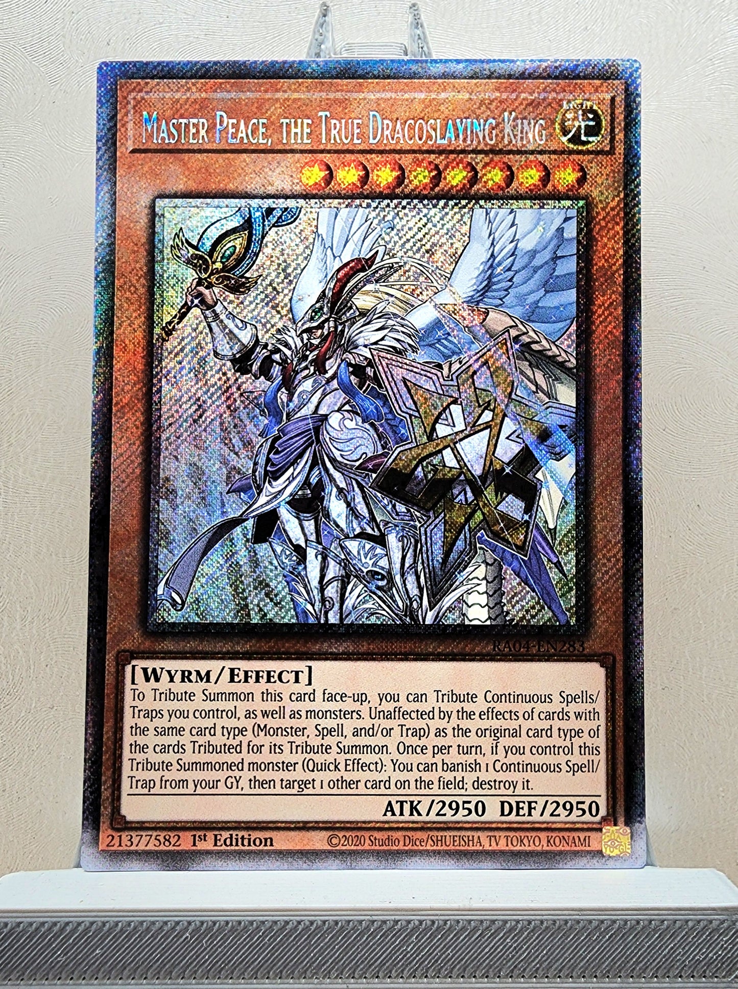 Yugioh! 1x Master Peace, the True Dracoslaying King (RA04 - Platinum Secret Rare) 1st Edition