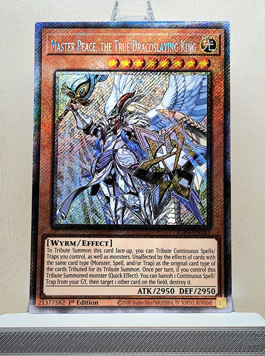 Yugioh! 1x Master Peace, the True Dracoslaying King (RA04 - Platinum Secret Rare) 1st Edition