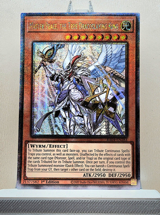 Yugioh! 1x Master Peace, the True Dracoslaying King (RA04 - Quarter Century Secret Rare) 1st Edition