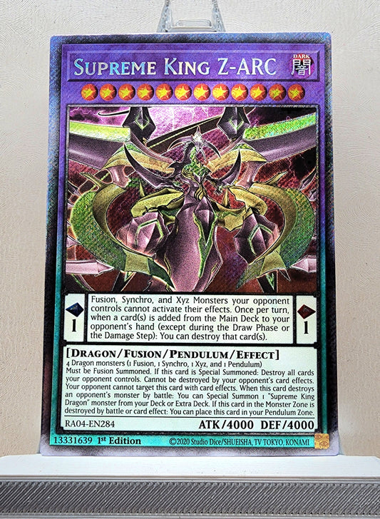Yugioh! 1x Supreme King Z-ARC (RA04 - Platinum Secret Rare) 1st Edition