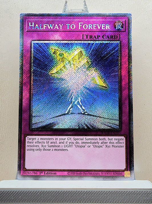 Yugioh! 1x Halfway to Forever (RA04 - Platinum Secret Rare) 1st Edition