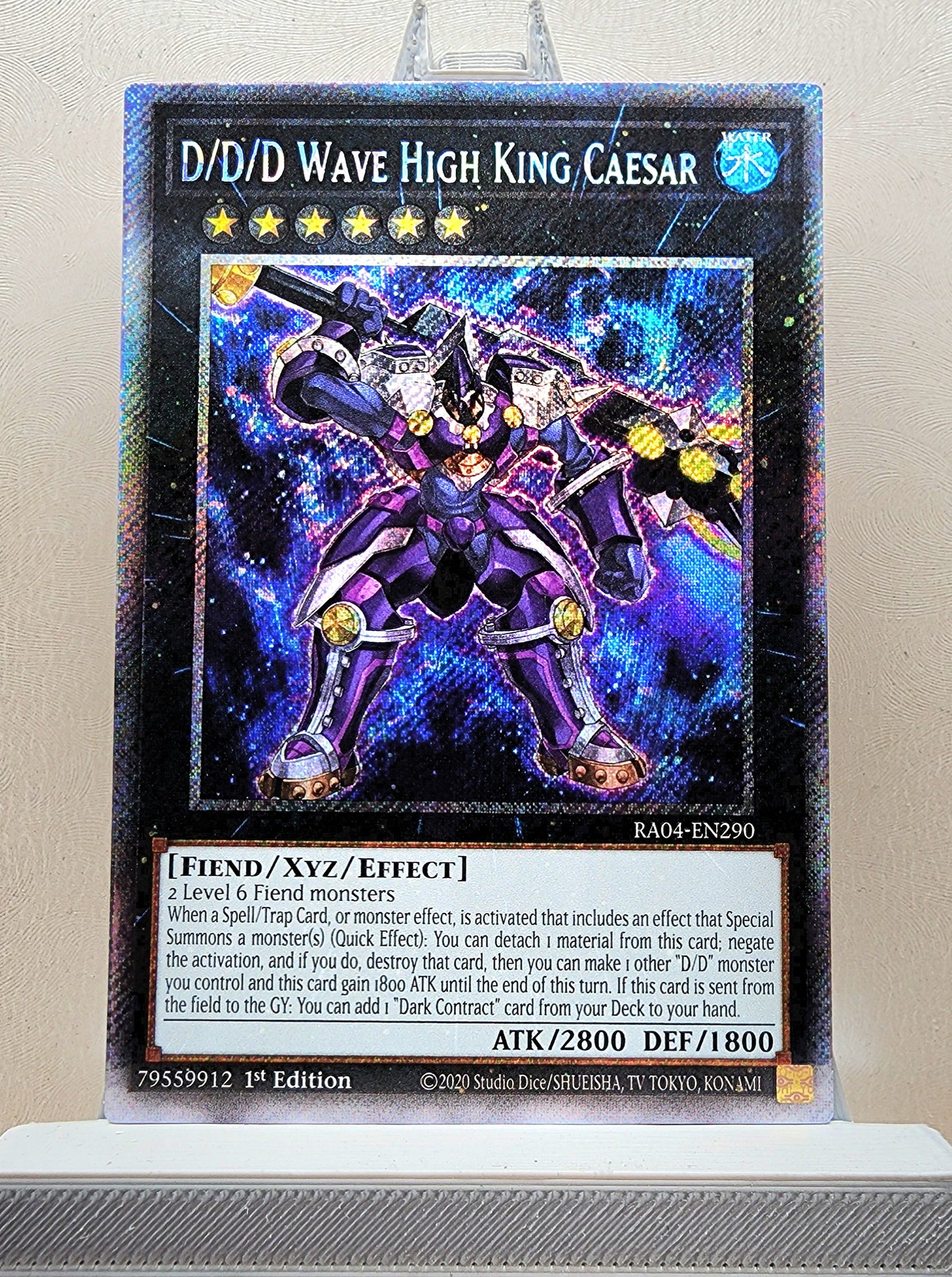 Yugioh! 1x D/D/D Wave High King Caesar (RA04 - Platinum Secret Rare) 1st Edition