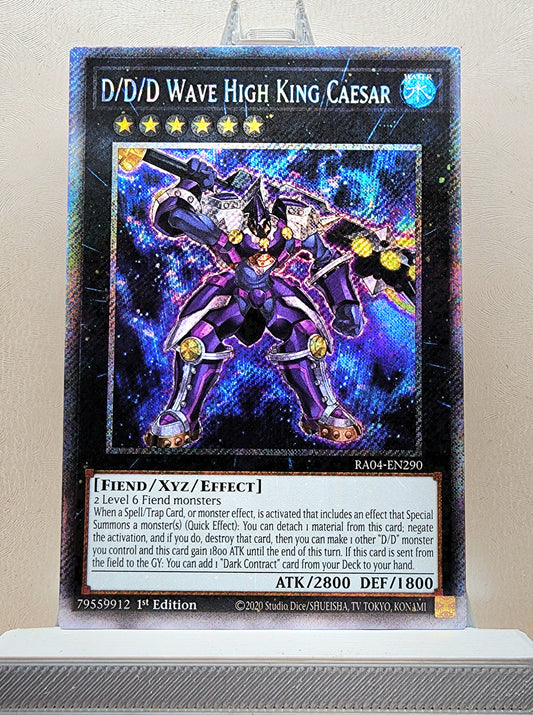Yugioh! 1x D/D/D Wave High King Caesar (RA04 - Platinum Secret Rare) 1st Edition