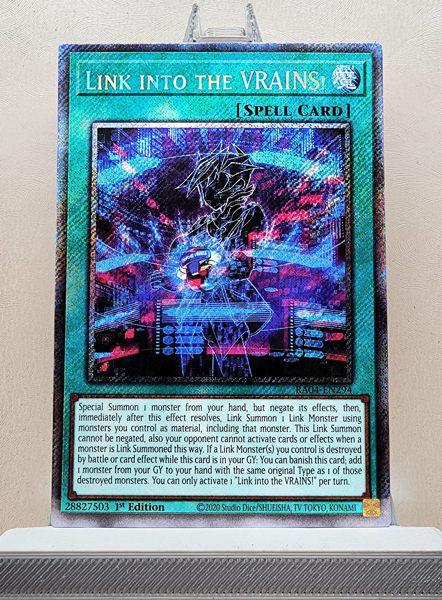 Yugioh! 1x Link into the VRAINS (RA04 - Platinum Secret Rare) 1st Edition