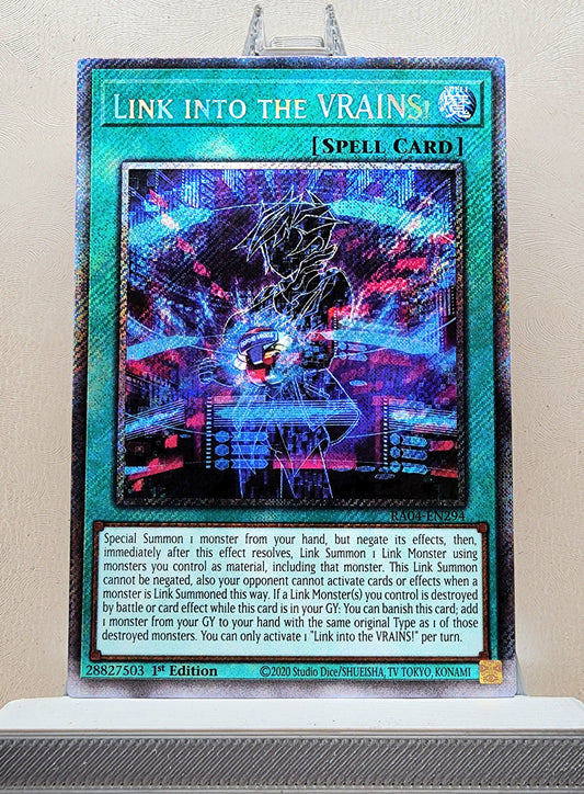 Yugioh! 1x Link into the VRAINS (RA04 - Platinum Secret Rare) 1st Edition