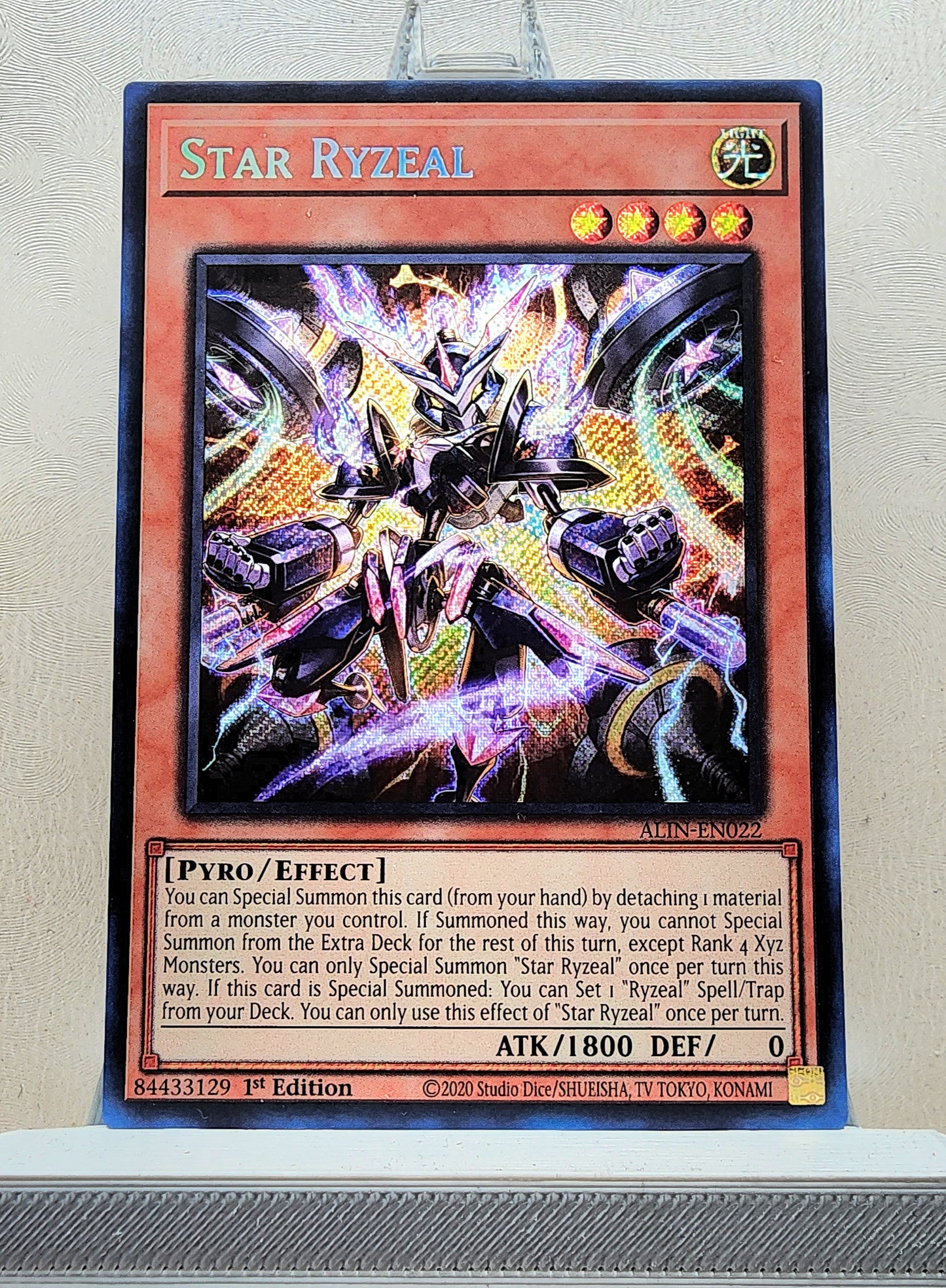 Yugioh! 1x Star Ryzeal (ALIN - Secret Rare) 1st Edition