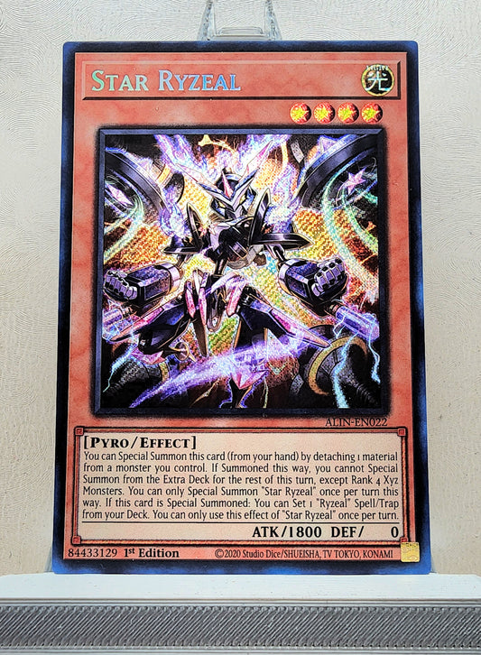 Yugioh! 1x Star Ryzeal (ALIN - Secret Rare) 1st Edition