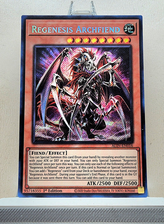 Yugioh! 1x Regenesis Archfiend (ALIN - Secret Rare) 1st Edition