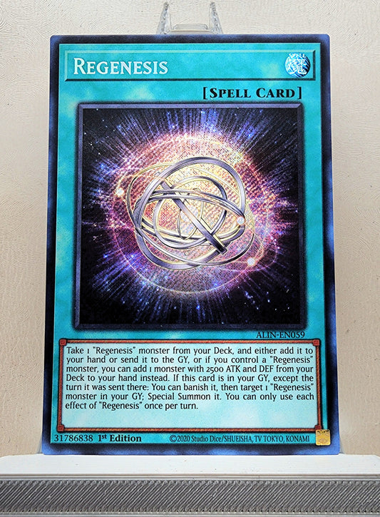 Yugioh! 1x Regenesis (ALIN - Secret Rare) 1st Edition
