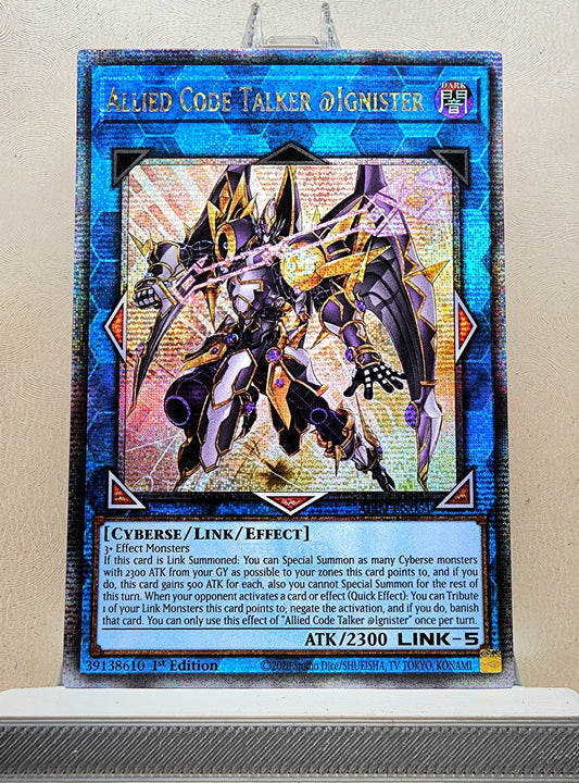 Yugioh! 1x Allied Code Talker @Ignister (ALIN - Quarter Century Secret Rare) 1st Edition