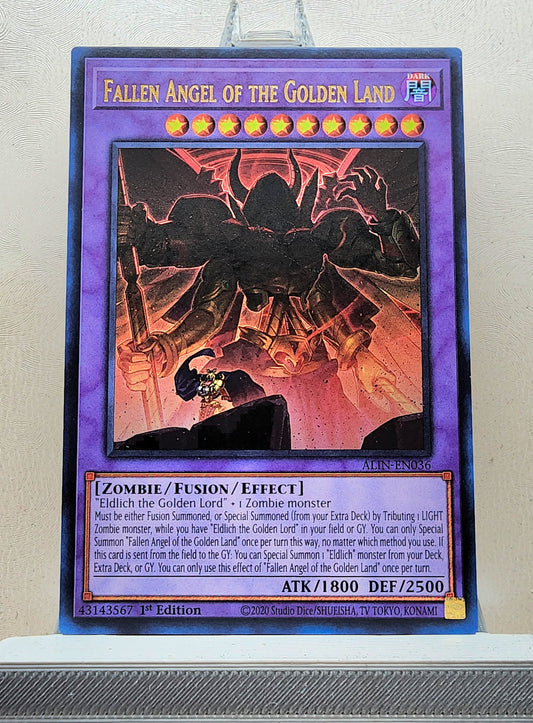 Yugioh! 1x Fallen Angel of the Golden Land (ALIN - Ultra Rare) 1st Edition