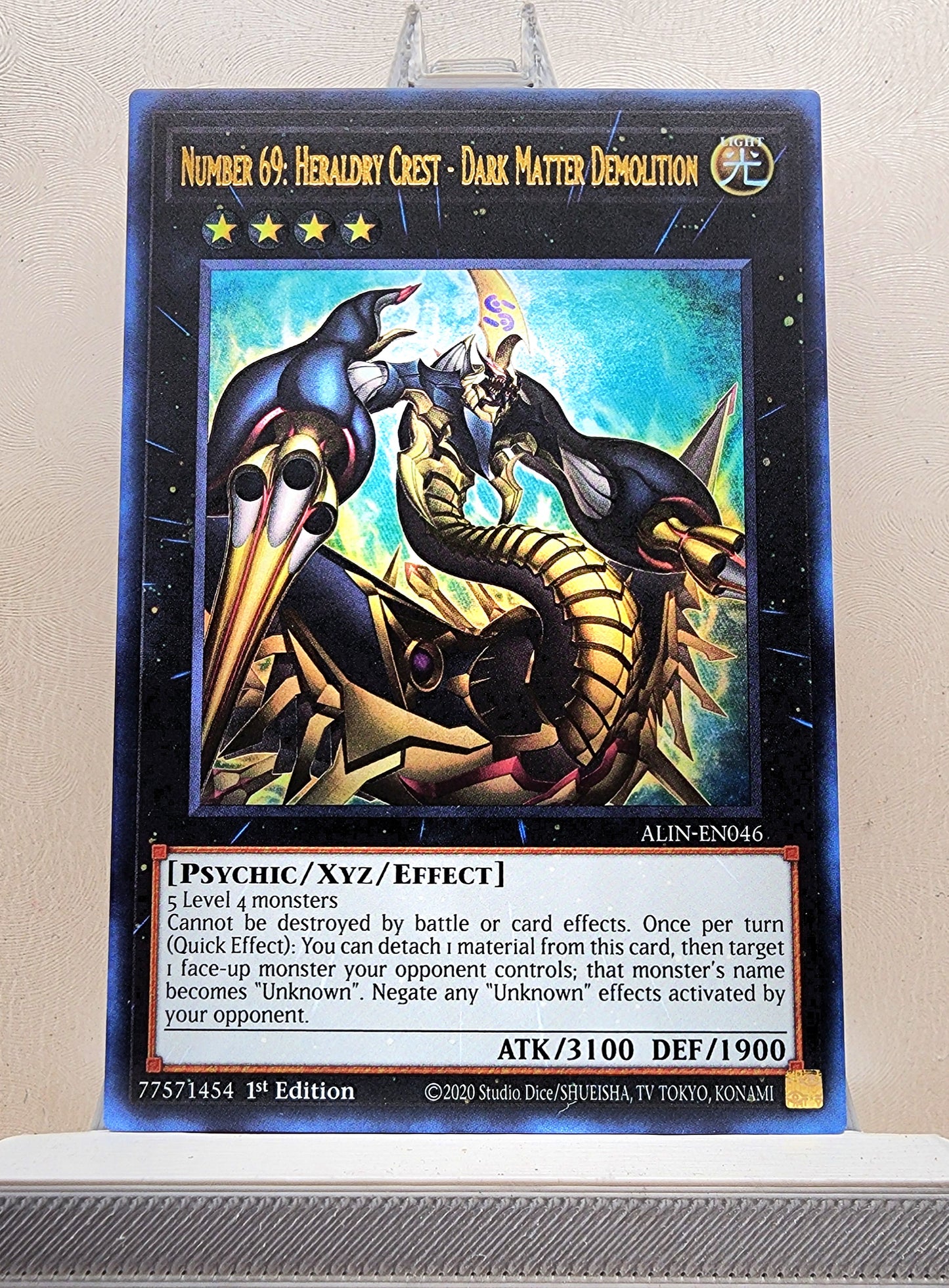 Yugioh! 1x Number 69: Heraldry Crest - Dark Matter Demolition (ALIN - Ultra Rare) 1st Edition