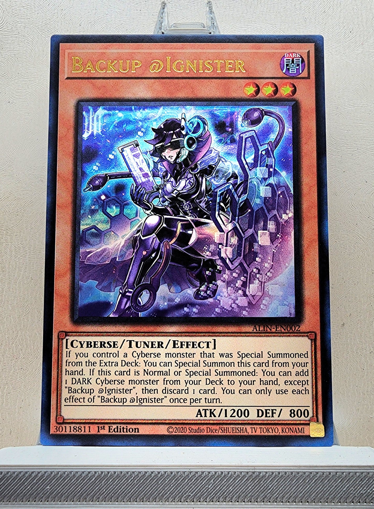 Yugioh! 1x Backup @Ignister (ALIN - Ultra Rare) 1st Edition