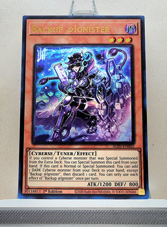Yugioh! 1x Backup @Ignister (ALIN - Ultra Rare) 1st Edition