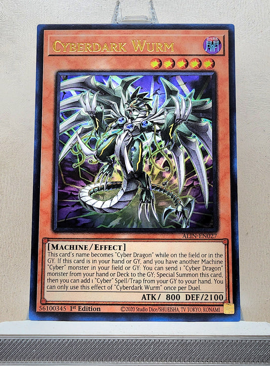 Yugioh! 1x Cyberdark Wurm (ALIN - Ultra Rare) 1st Edition