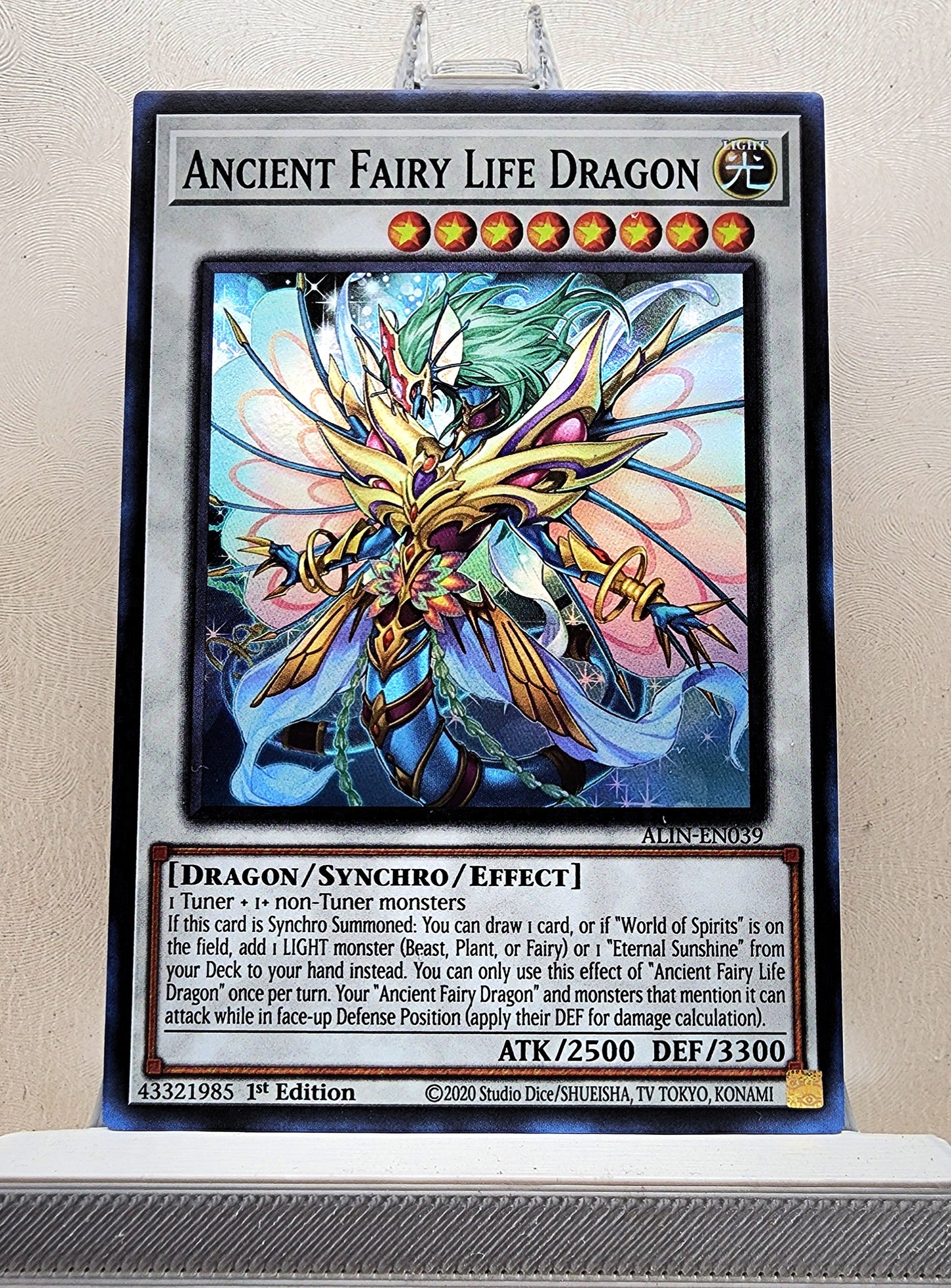 Yugioh! 1x Ancient Fairy Life Dragon (ALIN - Super Rare) 1st Edition