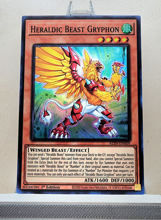 Yugioh! 1x Heraldic Beast Gryphon (ALIN - Super Rare) 1st Edition